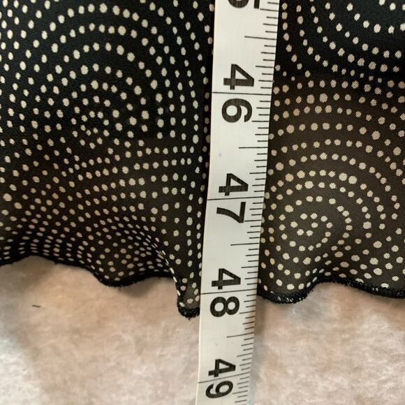 Jillian‎ Jones Chiffon Wrap Midi Dress Sz 8 Celestial Feminine Flowy Ruffle - Picture 9 of 12